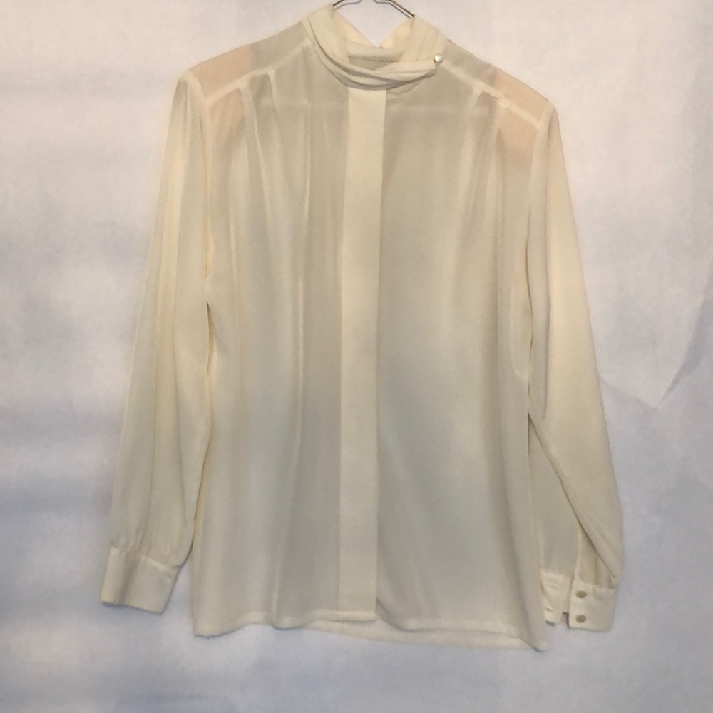 White silk blouse